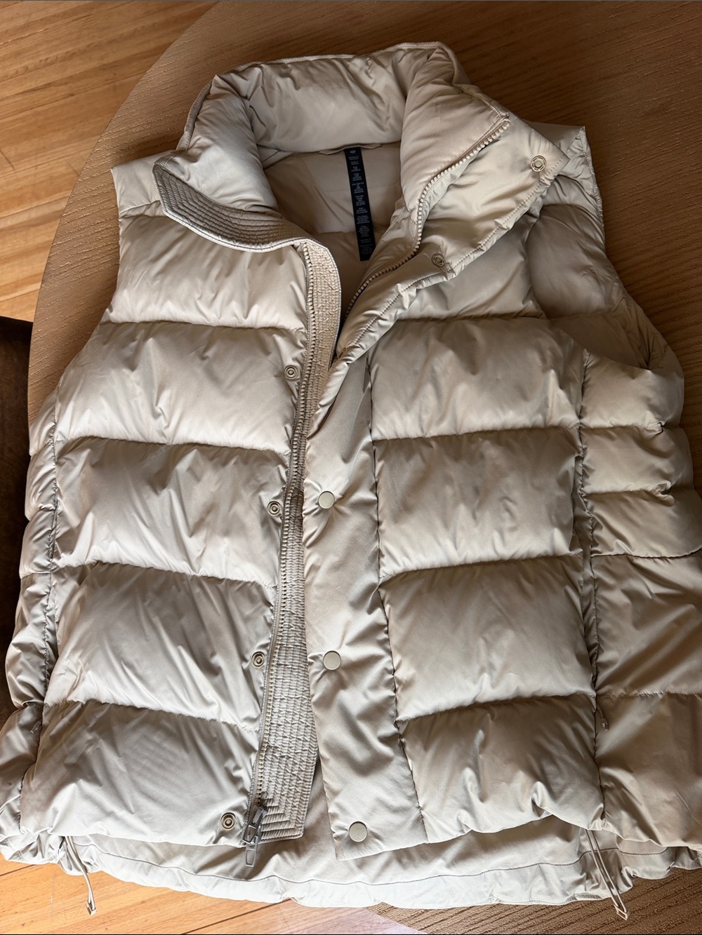 lululemon athletica Cream Quilted Puffer Vest
